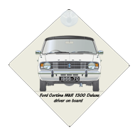 Ford Cortina MkII 1300 Deluxe 1966-70 Car Window Hanging Sign